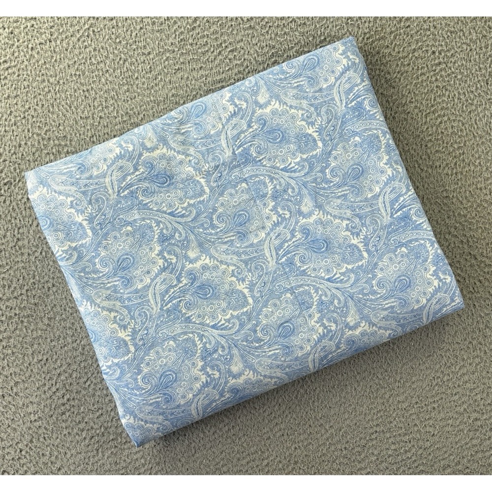 Lauren Ralph Lauren‎ Full/Double Flat Sheet Blue Paisley LRL 100% Cotton 89x100
